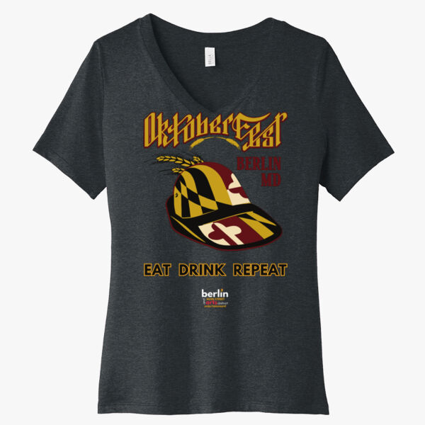 Women's Relaxed Heather CVC V Neck Tee Thumbnail