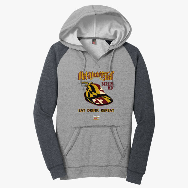 Women's Lightweight Fleece Raglan Hoodie Thumbnail